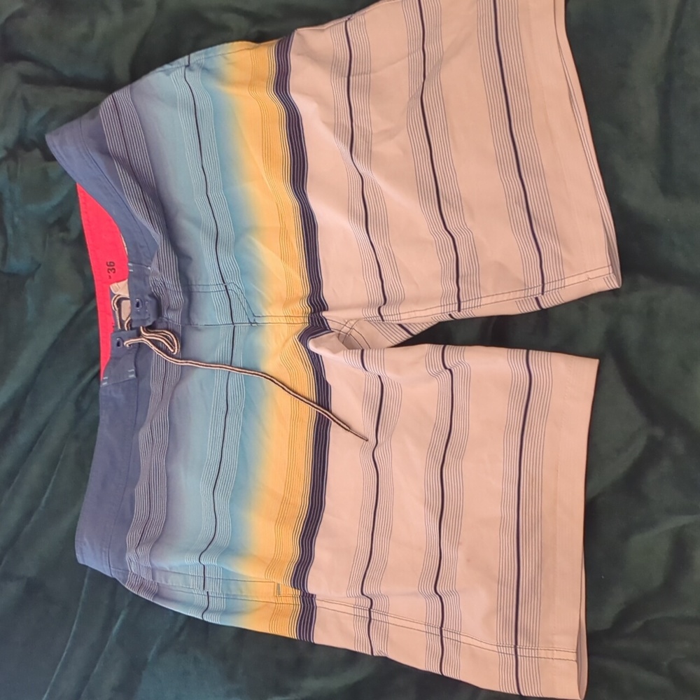 Men's Board Shorts by Goodfellow in Blue with Yellow and White